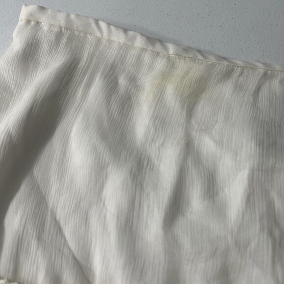 Spenser Jeremy Maxi‎ Skirt Women L Ivory Silk Embroidery Elastic Waist Modest - Picture 6 of 9